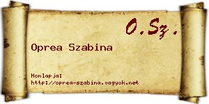 Oprea Szabina névjegykártya